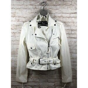 Millard Fillmore white asymmetrical‎ belted jkt M